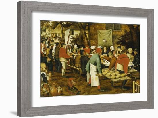 A Peasant Wedding Feast, 1630-Pieter Brueghel the Younger-Framed Premium Giclee Print