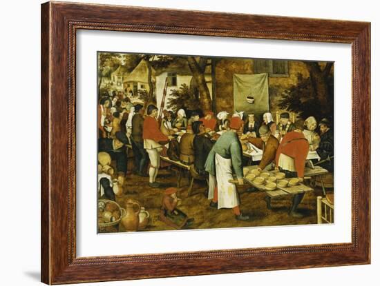 A Peasant Wedding Feast, 1630-Pieter Brueghel the Younger-Framed Giclee Print