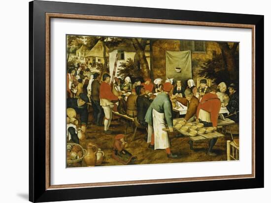 A Peasant Wedding Feast, 1630-Pieter Brueghel the Younger-Framed Giclee Print