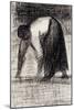 A Peasant Woman with Hands in the Ground-Georges Seurat-Mounted Giclee Print