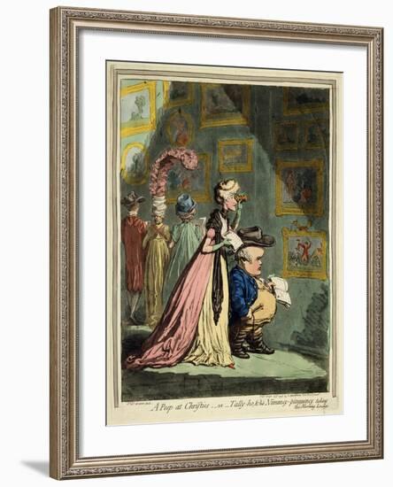 A Peep at Christies, 1796-James Gillray-Framed Giclee Print