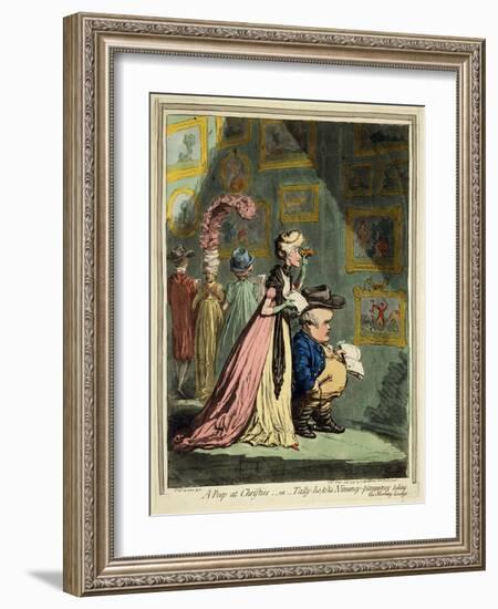 A Peep at Christies, 1796-James Gillray-Framed Giclee Print