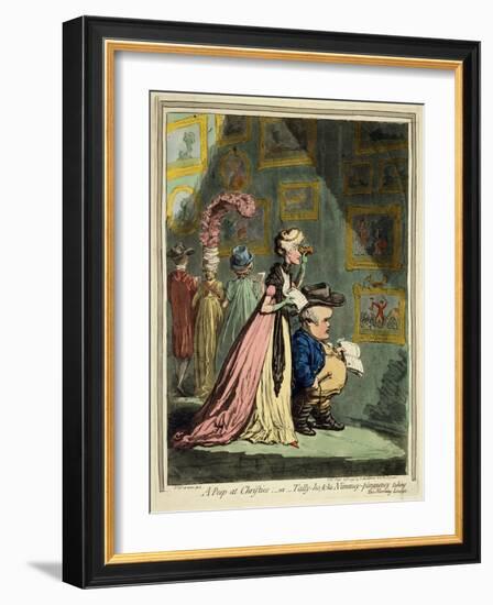 A Peep at Christies, 1796-James Gillray-Framed Giclee Print