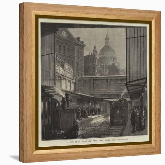 A Peep at St Paul's and The Times Office from Underground-null-Framed Premier Image Canvas