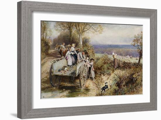 A Peep at the Hounds: 'Here They Come'-Myles Birket Foster-Framed Giclee Print