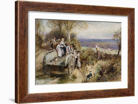 A Peep at the Hounds: 'Here They Come'-Myles Birket Foster-Framed Giclee Print