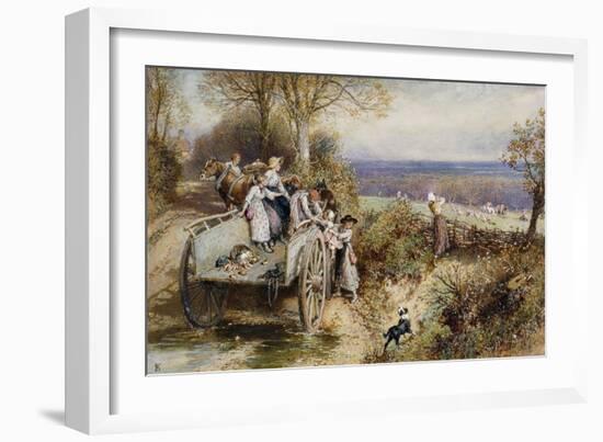 A Peep at the Hounds: 'Here They Come'-Myles Birket Foster-Framed Giclee Print