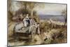 A Peep at the Hounds: 'Here They Come'-Myles Birket Foster-Mounted Giclee Print