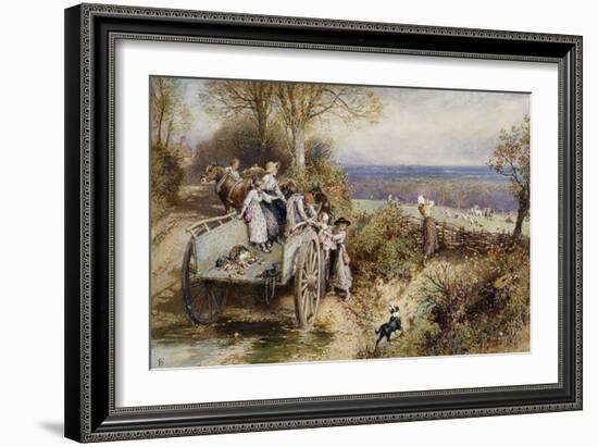 A Peep at the Hounds: 'Here They Come'-Myles Birket Foster-Framed Giclee Print