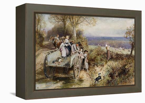 A Peep at the Hounds: 'Here They Come'-Myles Birket Foster-Framed Premier Image Canvas