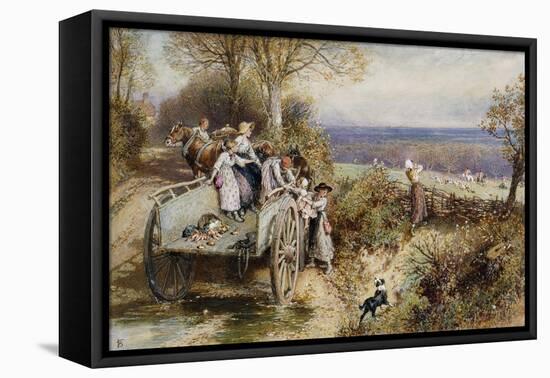 A Peep at the Hounds: 'Here They Come'-Myles Birket Foster-Framed Premier Image Canvas