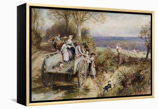 A Peep at the Hounds: 'Here They Come'-Myles Birket Foster-Framed Premier Image Canvas