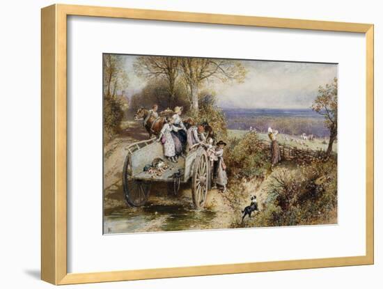 A Peep at the Hounds: 'Here They Come'-Myles Birket Foster-Framed Giclee Print