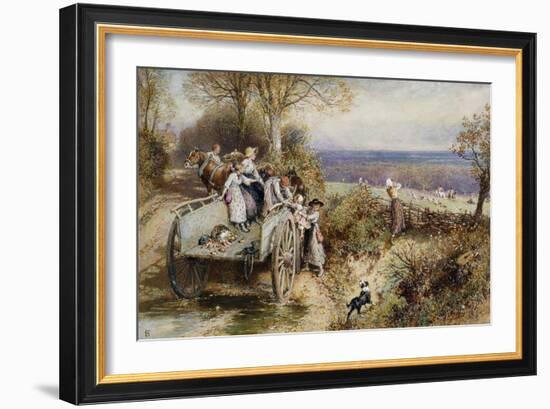 A Peep at the Hounds: 'Here They Come'-Myles Birket Foster-Framed Giclee Print