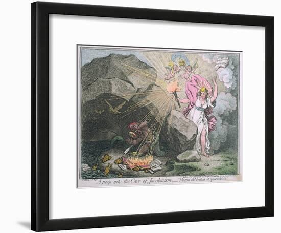 A Peep into the Cave of Jacobinism-James Gillray-Framed Giclee Print