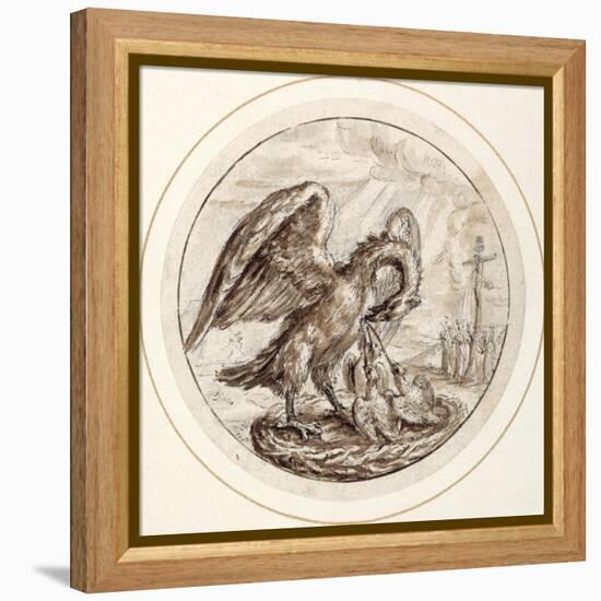 A Pelican in Her Piety, Early 17th Century-Crispin I De Passe-Framed Premier Image Canvas