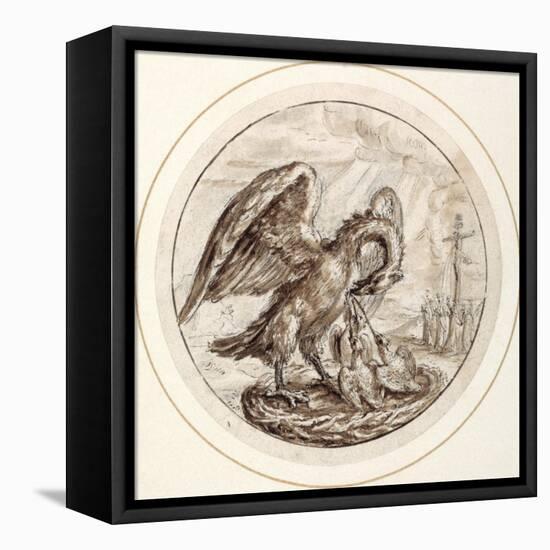 A Pelican in Her Piety, Early 17th Century-Crispin I De Passe-Framed Premier Image Canvas