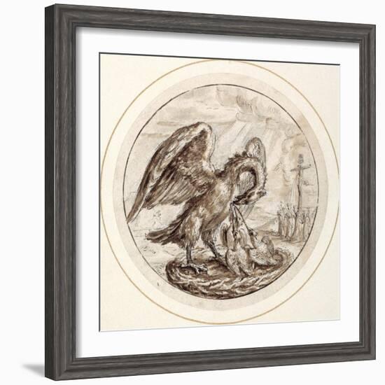 A Pelican in Her Piety, Early 17th Century-Crispin I De Passe-Framed Giclee Print