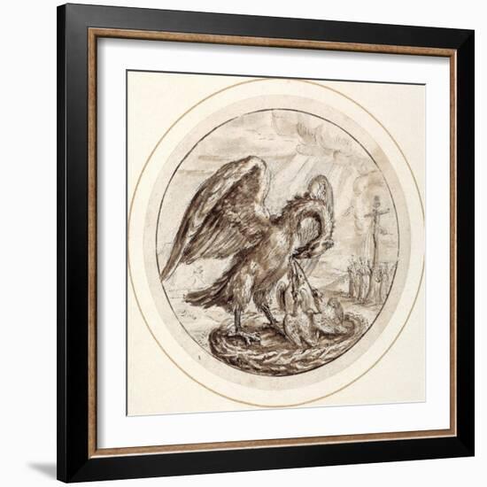 A Pelican in Her Piety, Early 17th Century-Crispin I De Passe-Framed Giclee Print