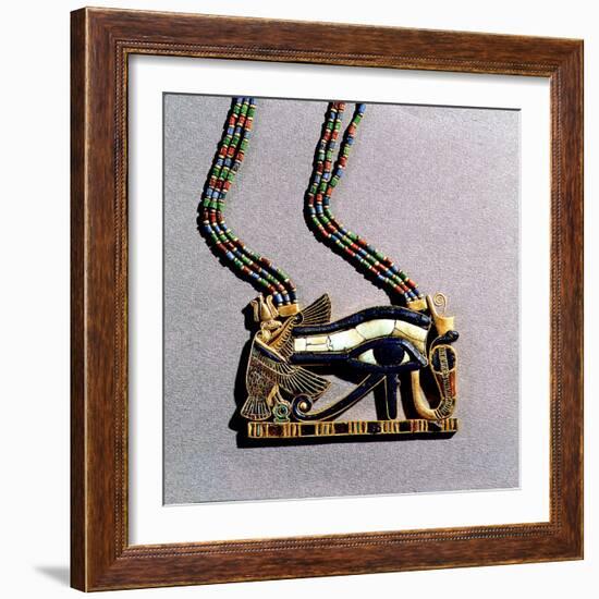 A pendant from the tomb of Tutankhamun in the form of a 'Wedjat eye'-Werner Forman-Framed Giclee Print