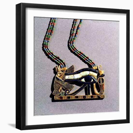 A pendant from the tomb of Tutankhamun in the form of a 'Wedjat eye'-Werner Forman-Framed Giclee Print