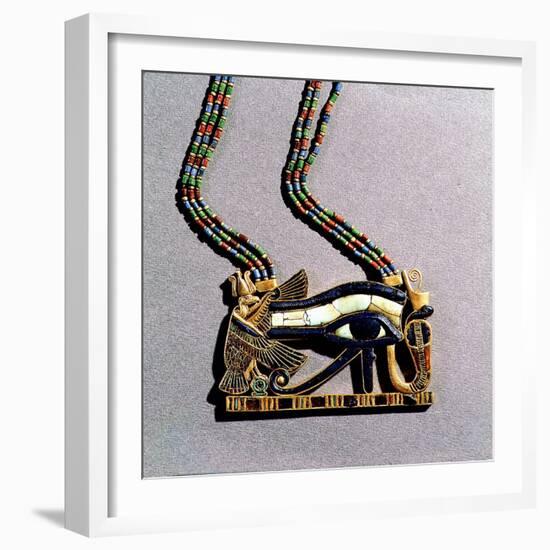 A pendant from the tomb of Tutankhamun in the form of a 'Wedjat eye'-Werner Forman-Framed Giclee Print