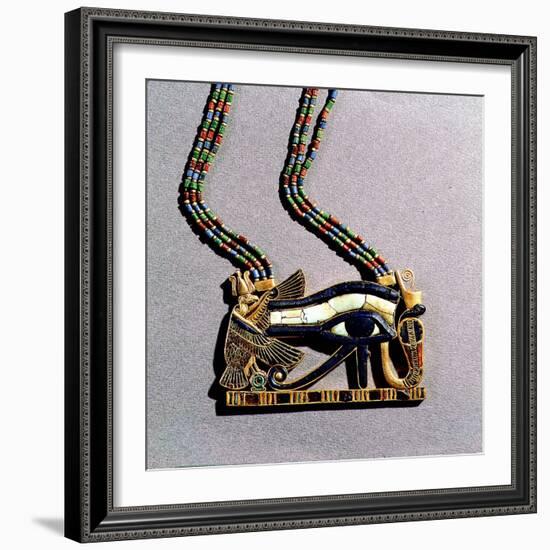 A pendant from the tomb of Tutankhamun in the form of a 'Wedjat eye'-Werner Forman-Framed Giclee Print