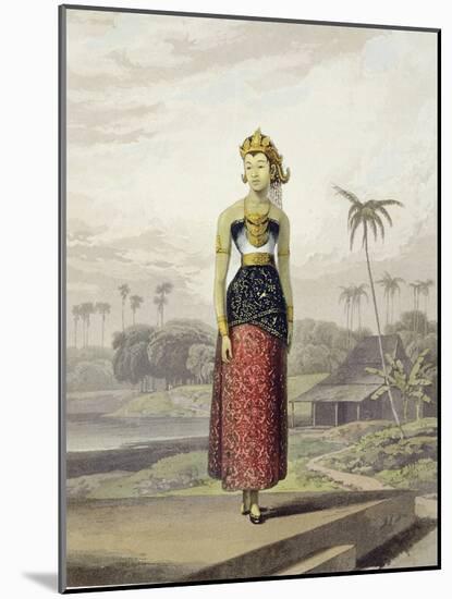 A Peng'anten Wadon or Bride, Plate 18 from Vol I of 'The History of Java' by Thomas Stamford Raffle-William Daniell-Mounted Giclee Print