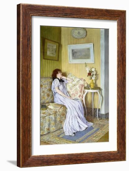 A Pensive Mood-Roger Jourdain-Framed Giclee Print