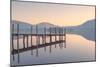 A Perfectly Calm Lake at Sunrise, Derwent Water, Cumbria, England, UK-Louis Neville-Mounted Photographic Print