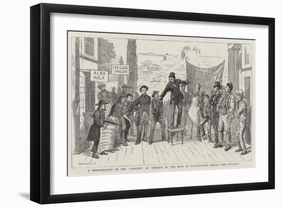 A Performance of the Adelphi of Terence by the Boys of Westminster School, the Epilogue-null-Framed Giclee Print