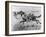 A Peril of the Plains, the First Emigrant Train to California, Engraved by F.H.W.-Frederic Sackrider Remington-Framed Giclee Print