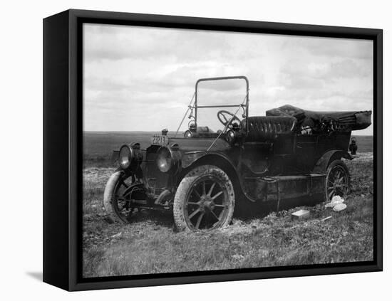 A Period Automobile Appears Stuck in the Mud, Ca. 1920.-Kirn Vintage Stock-Framed Premier Image Canvas