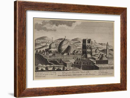 A Perspective View of the Church of the Holy Sepulchre at Jerusalem, and Other Structures-null-Framed Giclee Print