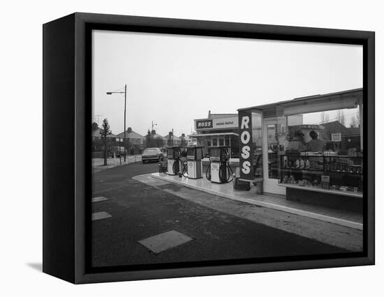 A Petrol Station Forecourt, Grimsby, Lincolnshire, 1965-Michael Walters-Framed Premier Image Canvas