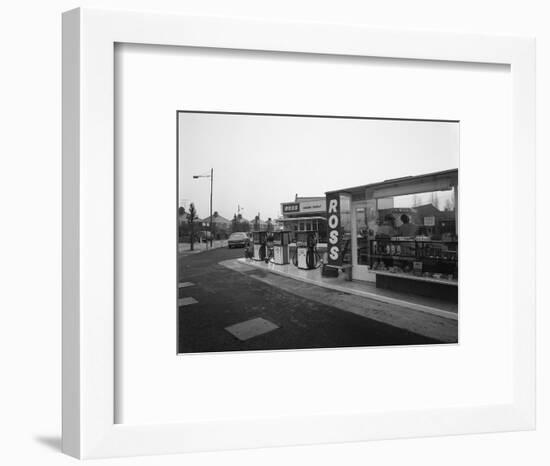 A Petrol Station Forecourt, Grimsby, Lincolnshire, 1965-Michael Walters-Framed Photographic Print