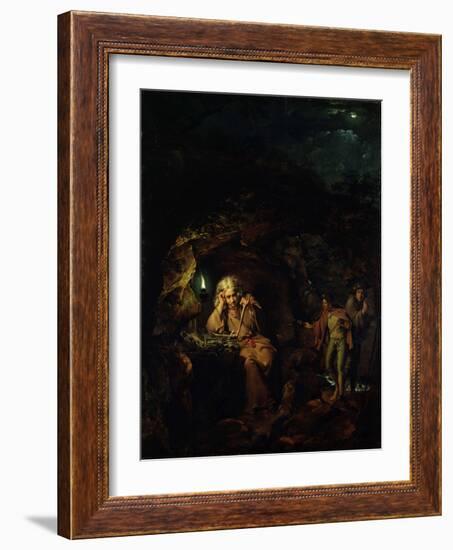 A Philosopher by Lamp Light, exh. 1769-Joseph Wright of Derby-Framed Giclee Print