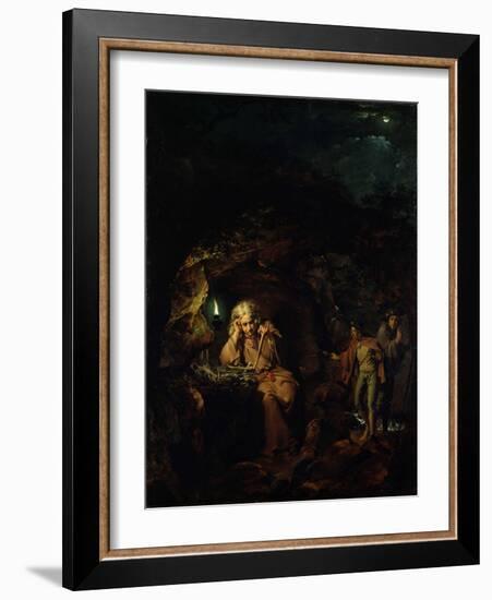 A Philosopher by Lamp Light, exh. 1769-Joseph Wright of Derby-Framed Giclee Print