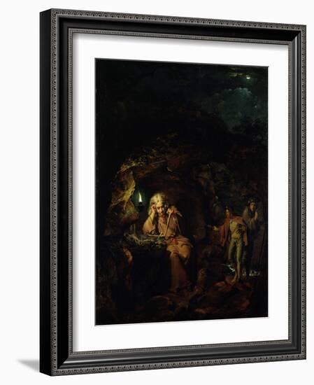 A Philosopher by Lamp Light, exh. 1769-Joseph Wright of Derby-Framed Giclee Print