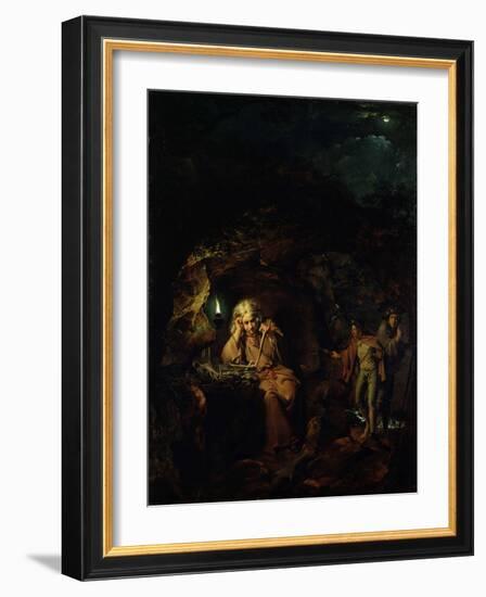 A Philosopher by Lamp Light, exh. 1769-Joseph Wright of Derby-Framed Giclee Print