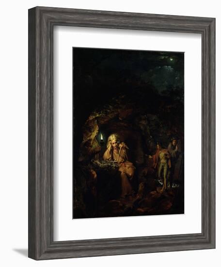 A Philosopher by Lamp Light, exh. 1769-Joseph Wright of Derby-Framed Giclee Print