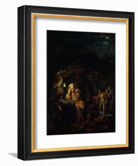 A Philosopher by Lamp Light, exh. 1769-Joseph Wright of Derby-Framed Giclee Print