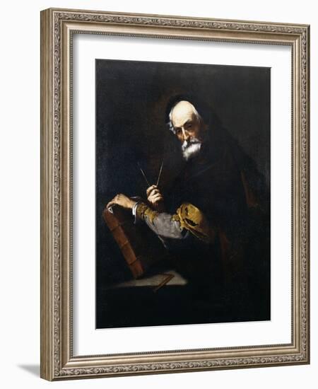 A Philosopher-Jusepe de Ribera-Framed Giclee Print