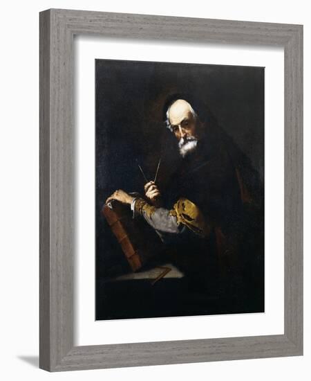 A Philosopher-Jusepe de Ribera-Framed Giclee Print