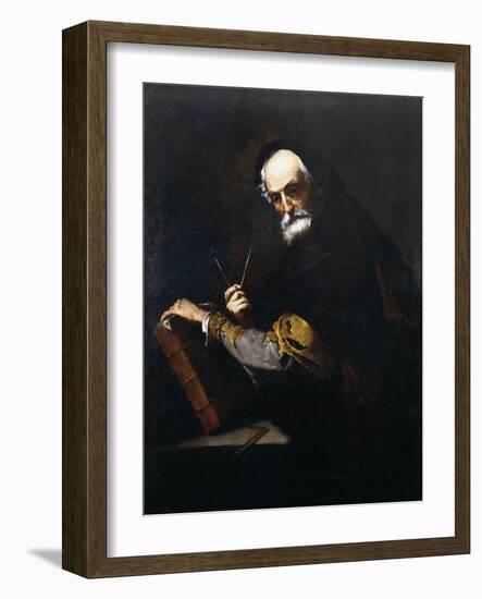 A Philosopher-Jusepe de Ribera-Framed Giclee Print