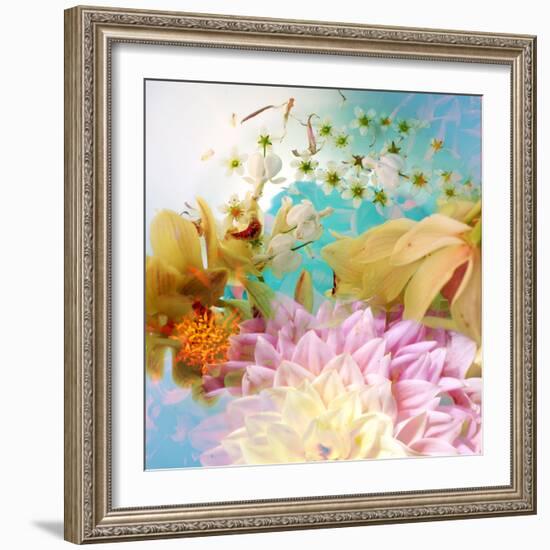 A Photographic Montage of Dreamy Flowers in Water-Alaya Gadeh-Framed Photographic Print