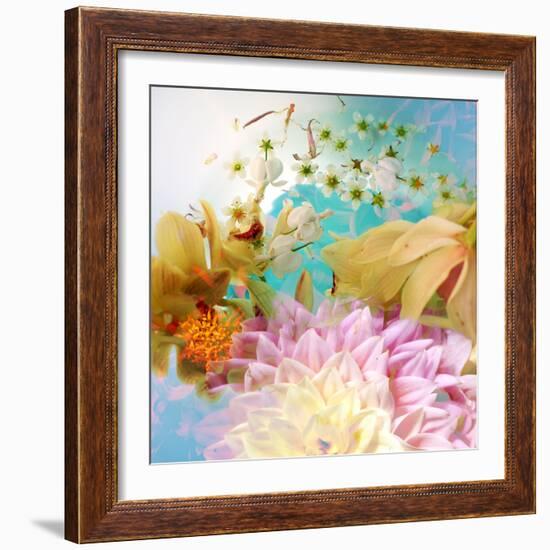 A Photographic Montage of Dreamy Flowers in Water-Alaya Gadeh-Framed Photographic Print