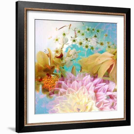 A Photographic Montage of Dreamy Flowers in Water-Alaya Gadeh-Framed Photographic Print