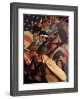 A Pictorial History of the United States Army (or To Make Men Free)-Norman Rockwell-Framed Giclee Print