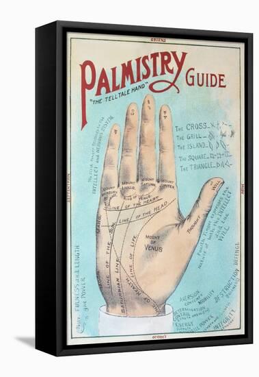A Picture of Good Health - Vintage Palmistry Chart Lithograph-Lantern Press-Framed Stretched Canvas